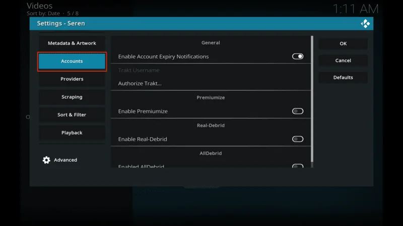 Seren Kodi Addon Install Instructions
